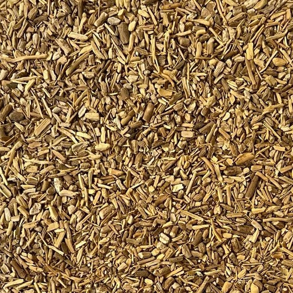 close-up of ashwagandha root pieces Apotheka Herbal