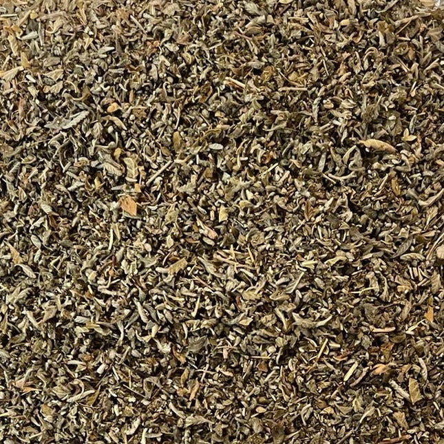 close-up of dried damiana leaf Apotheka Herbal