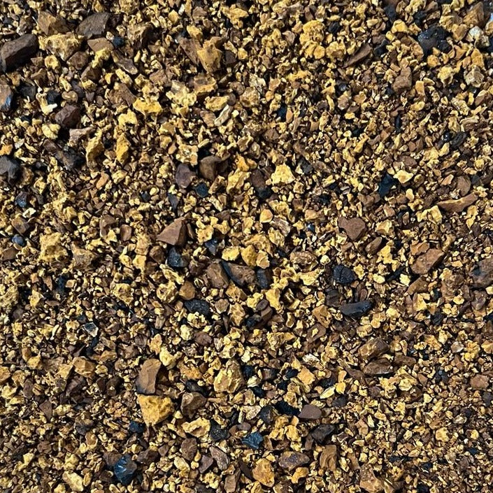 close-up of organic chaga pieces Apotheka Herbal