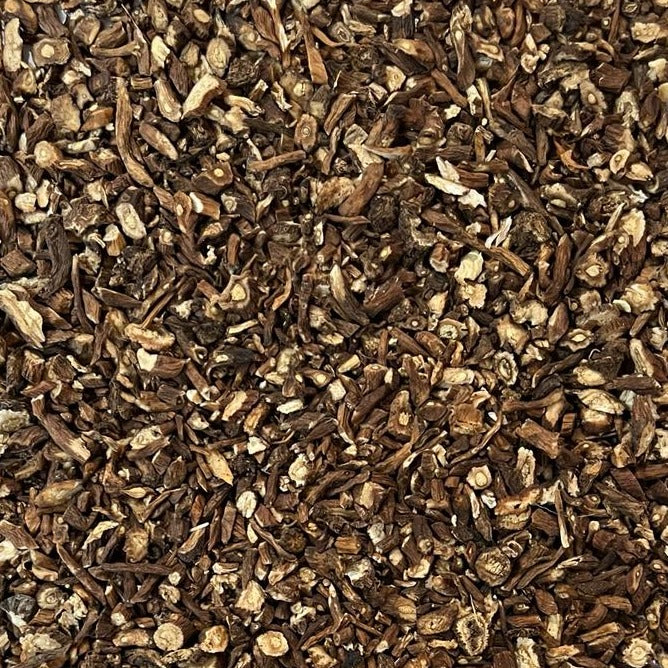 closeup of organic dandelion root Apotheka Herbal