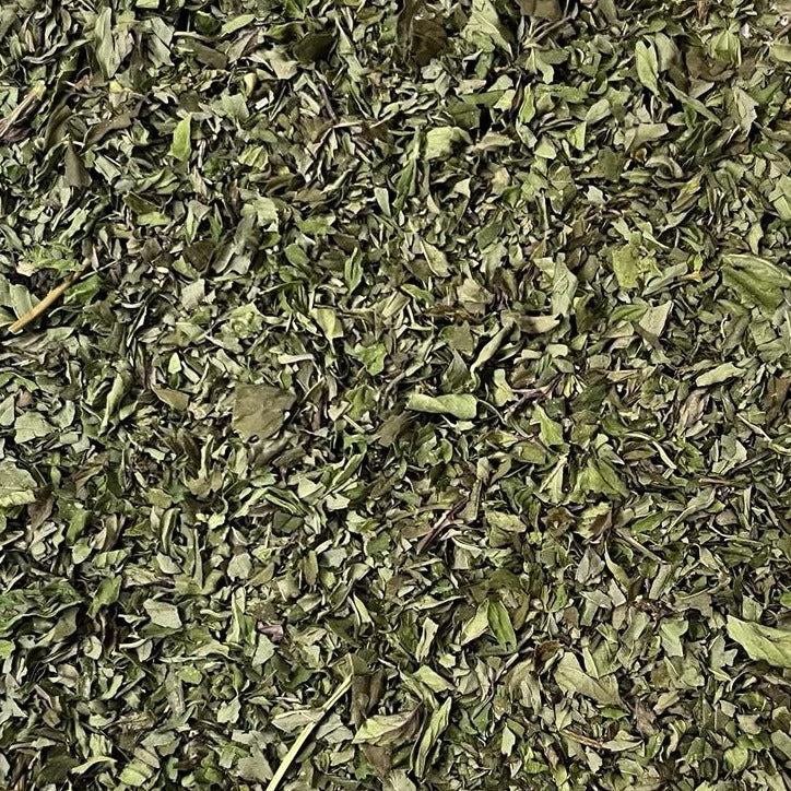 closeup of organic peppermint Apotheka Herbal